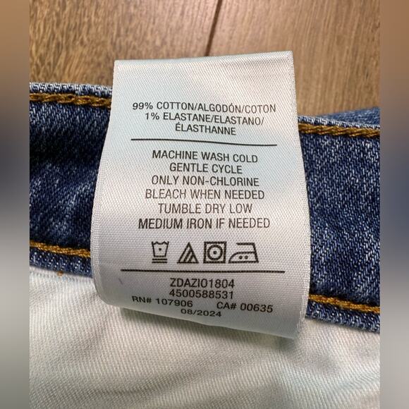 Hudson Jeans Reconstructed Denim Midi Skirt In Zion Wash Size 32 - Picture 10 of 10